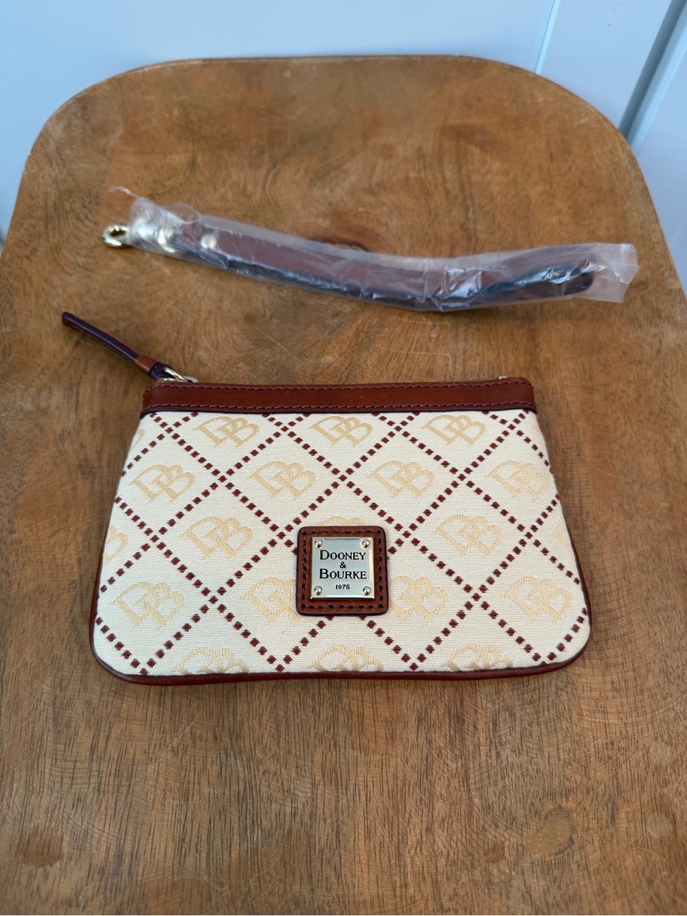 Dooney & Bourke Canvas and Leather Wristlet